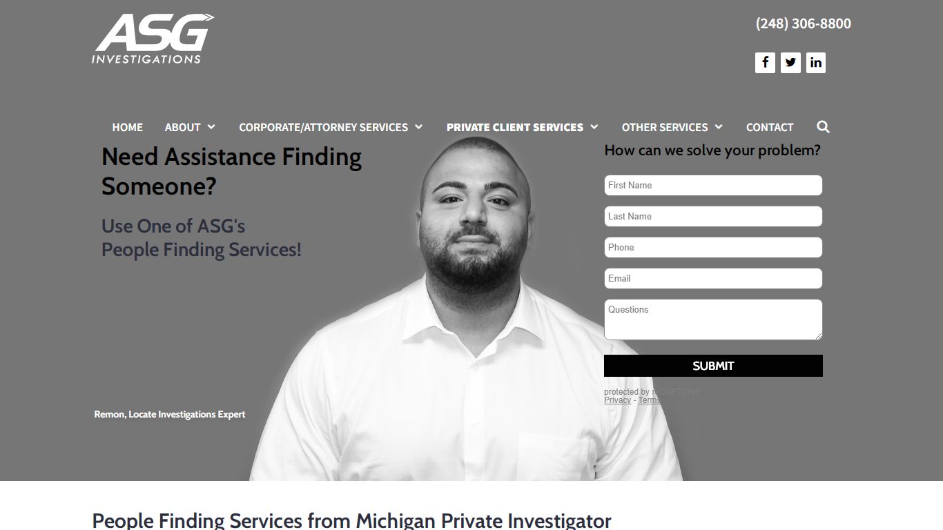 People Finding Services From Michigan Private Investigator - Sherlock PI