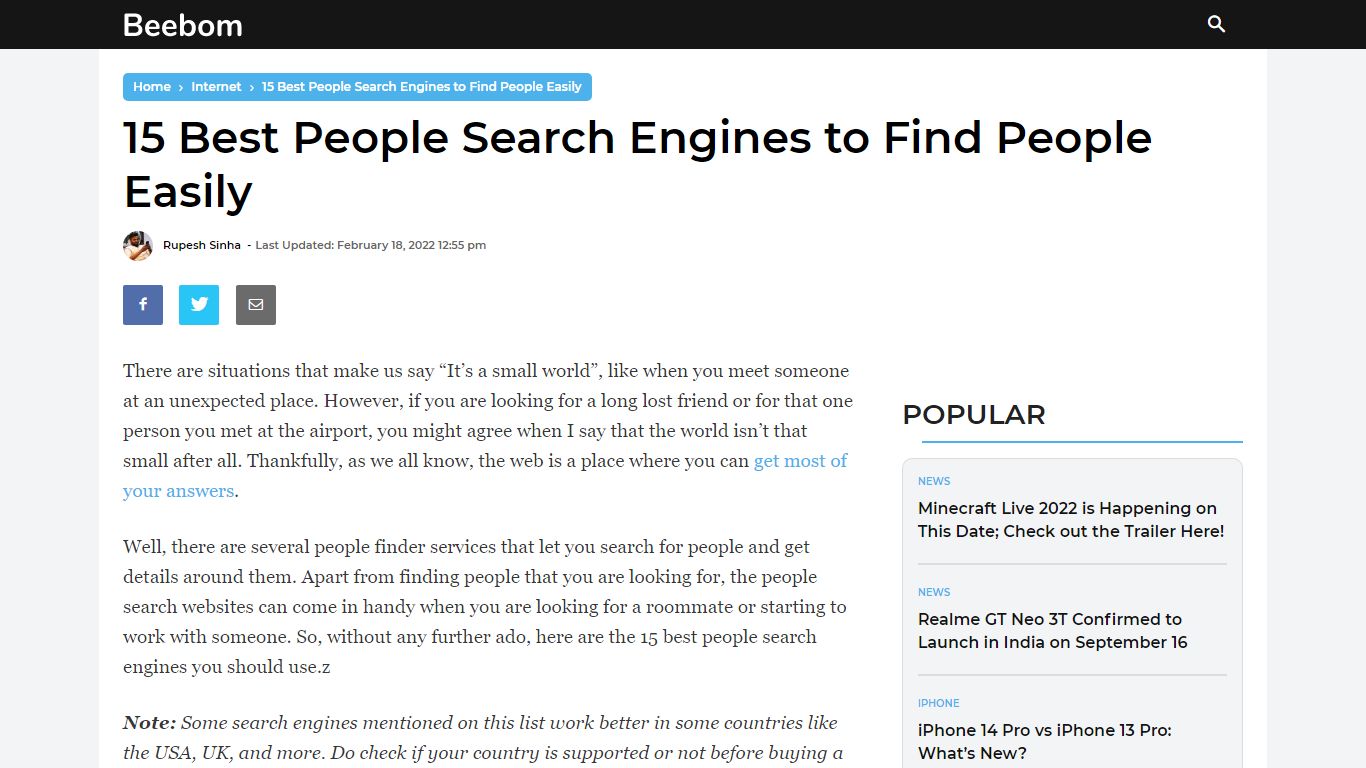 15 Best People Search Engines in 2022 [WORKING] | Beebom